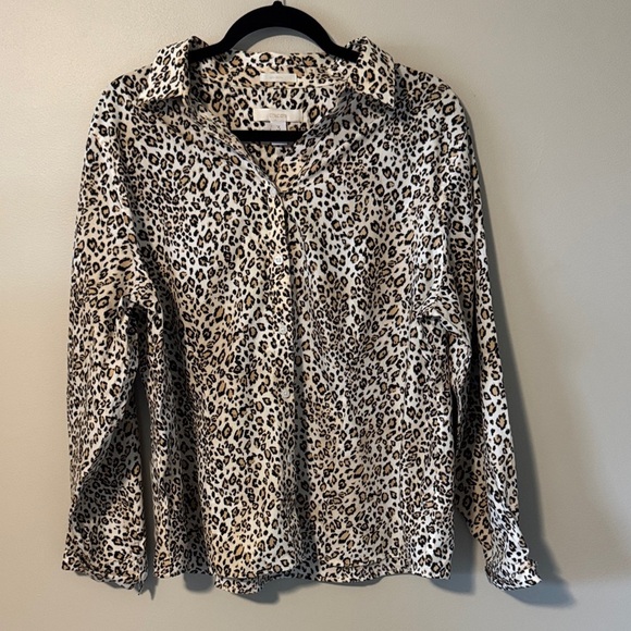 Chico's Tops - Chico’s No-Iron Cheetah Blouse